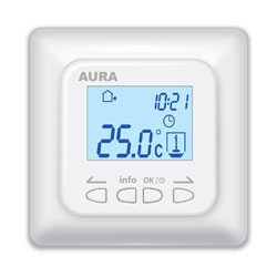Термостат для теплого пола LTC 730 встраиваемый AURA