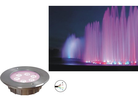 Подсветка фонтана светильником RGB Подсветка фонтана светильником RGB