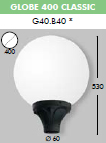 Уличный светильник шар Fumagalli GLOBE 400 G40.B40